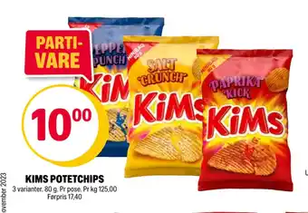 Coop Extra Kims potetchips tilbud