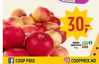 Coop Prix Norske røde epler tilbud