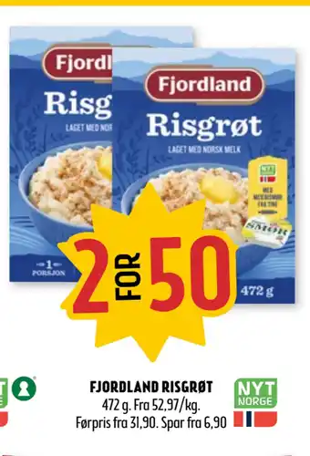 Coop Prix Fjordland risgrøt tilbud