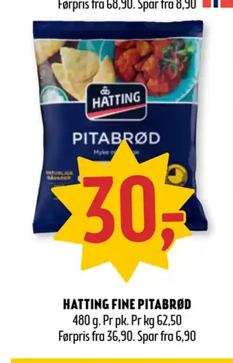 Coop Prix Hatting fine pitabrød tilbud