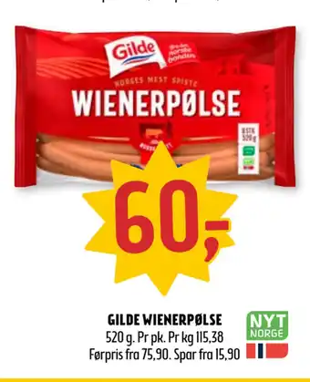 Coop Prix Gilde wienerpølse tilbud