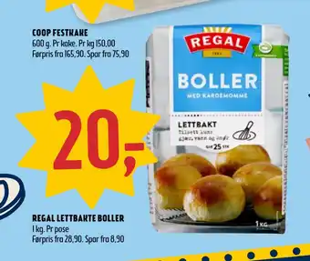 Coop Prix Regal lettbakte boller tilbud