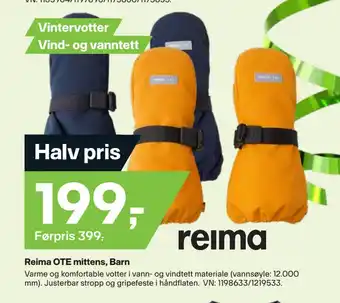 XXL Sport Reima ote mittens, barn tilbud