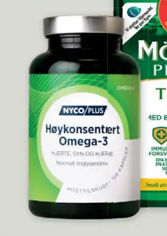 Vitusapotek Nycoplus høykonsentrert omega-3 tilbud