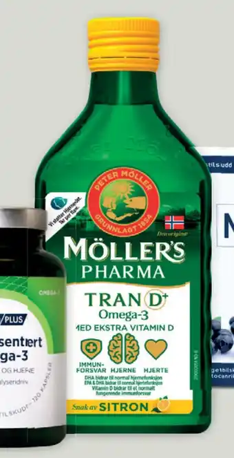 Vitusapotek Möller's pharma tran med d-vit. ts sitronsmak tilbud