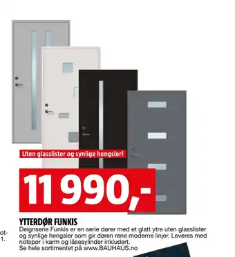 Bauhaus Ytterdør funkis tilbud