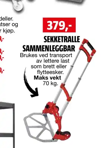 Sekketralle sammenleggbar
