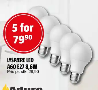 Bauhaus Lyspære led a60 e27 8,6w tilbud