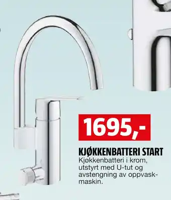 Bauhaus Kjøkkenbatteri start tilbud