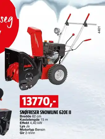 Bauhaus Snøfreser snowline 620e ii tilbud