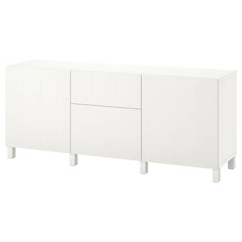 IKEA Bestå kommode, hvit/timmerviken/stubbarp hvit, 180x42x74 cm tilbud