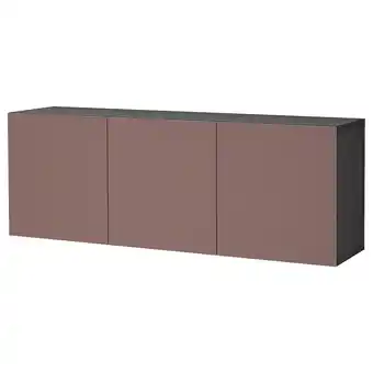 IKEA Bestå veggmontert skapkombinasjon, brunsvart/hjortviken brun, 180x42x64 cm tilbud