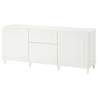 IKEA Bestå kommode, hvit/smeviken/kabbarp hvit, 180x42x74 cm tilbud