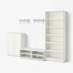 IKEA Billy / bestå tv-møbel, kombinasjon, hvit, 280x40x202 cm tilbud