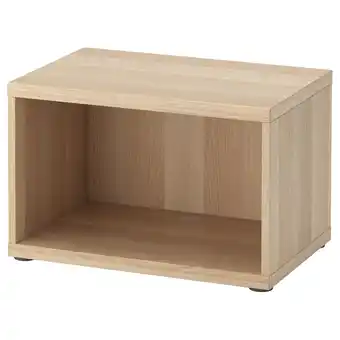 IKEA Bestå stamme, hvitbeiset eikemønster, 60x40x38 cm tilbud