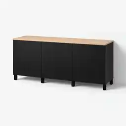 IKEA Bestå oppbevaring med dører, svart/lappviken/stubbarp svart, 180x42x76 cm tilbud