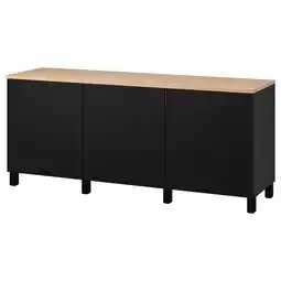 IKEA Bestå oppbevaring med dører, svart/lappviken/stubbarp svart, 180x42x76 cm tilbud