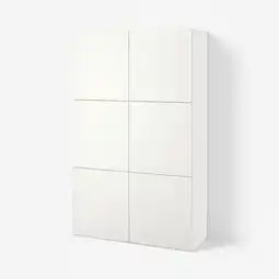 IKEA Bestå oppbevaring med dører, hvit/lappviken hvit, 120x42x193 cm tilbud