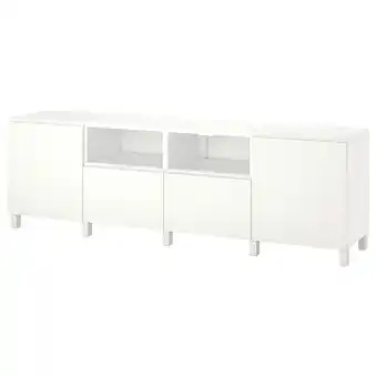 IKEA Bestå tv-benk med dører og skuffer, hvit/västerviken/stubbarp hvit, 240x42x74 cm tilbud