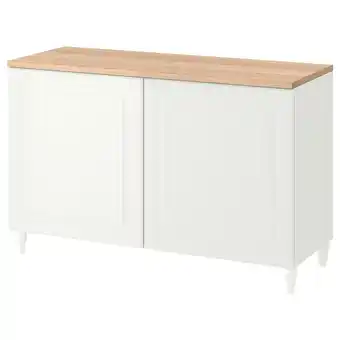 IKEA Bestå oppbevaring med dører, hvit/smeviken/kabbarp hvit, 120x42x76 cm tilbud