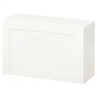 IKEA Bestå veggmontert skapkombinasjon, hvit/hanviken hvit, 60x22x38 cm tilbud