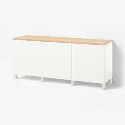 IKEA Bestå oppbevaring med dører, hvit/lappviken/stubbarp hvit, 180x42x76 cm tilbud