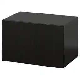 IKEA Bestå veggmontert skapkombinasjon, brunsvart/lappviken brunsvart, 60x42x38 cm tilbud