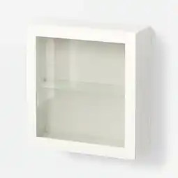 IKEA Bestå veggmontert skapkombinasjon, hvit/sindvik hvit klart glass, 60x22x64 cm tilbud