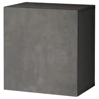 IKEA Bestå veggmontert skapkombinasjon, brunsvart kallviken/mørk grå betongmønstret, 60x42x64 cm tilbud