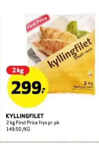 Bunnpris First price kyllingfilet tilbud