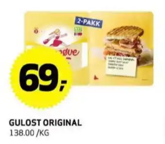 Bunnpris Synnøve finden gulost tilbud