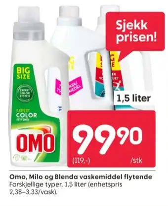 Rusta Omo vaskemiddel-flytende tilbud