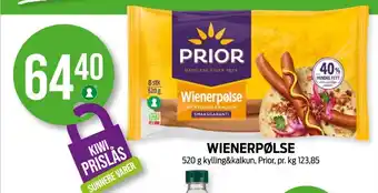 Kiwi Prior wienerpølser tilbud