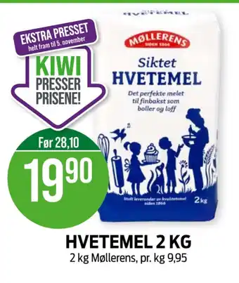 Kiwi Møllerens hvetemel siktet tilbud