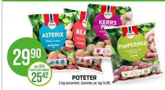 Kiwi Gartner poteter tilbud