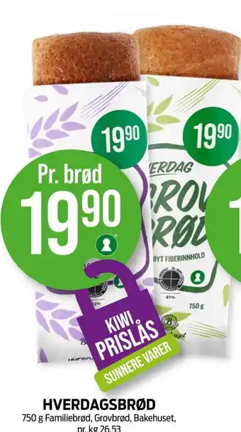 Kiwi Bakehuset brød tilbud