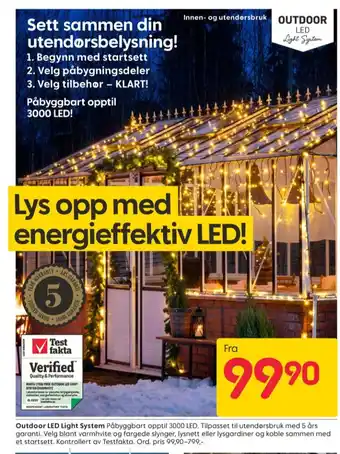 Rusta Outdoor light system lysslynge tilbud
