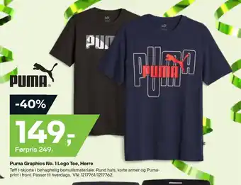 XXL Sport Puma graphics no. 1 logo tee, herre tilbud