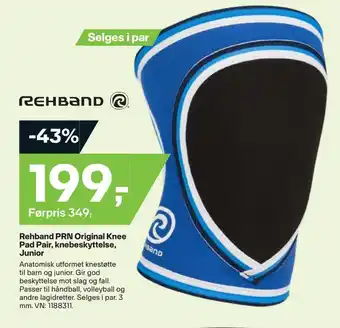 XXL Sport Rehband prn original knee pad pair, knebeskyttelse, junior tilbud