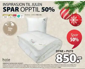 JYSK Greenfirst nature dyne-/putesett tilbud