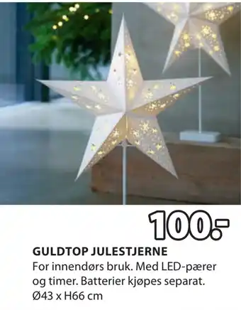 JYSK Guldtop julestjerne tilbud