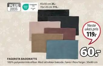 JYSK Fagersta badematte tilbud