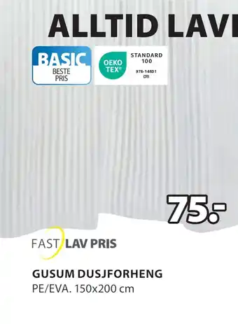 JYSK Gusum dusjforheng tilbud
