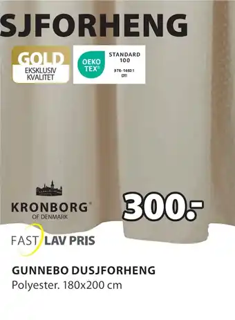 JYSK Gunnebo dusjforheng tilbud