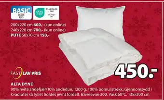 JYSK Alta dyne tilbud