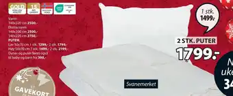 JYSK 2 stk. puter tilbud