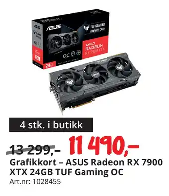 Grafikkort - asus radeon rx 7900 xtx 24gb tuf gaming oc