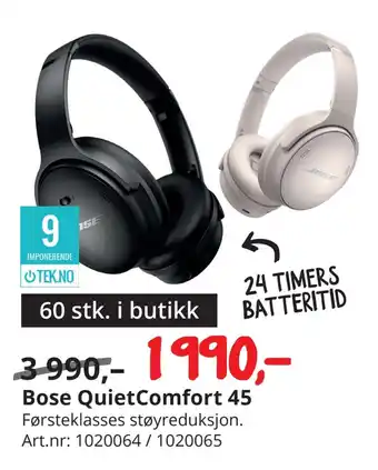 NetOnNet Bose quietcomfort 45 tilbud