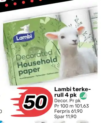 Coop Marked Lambi tørkerull 4 pk tilbud
