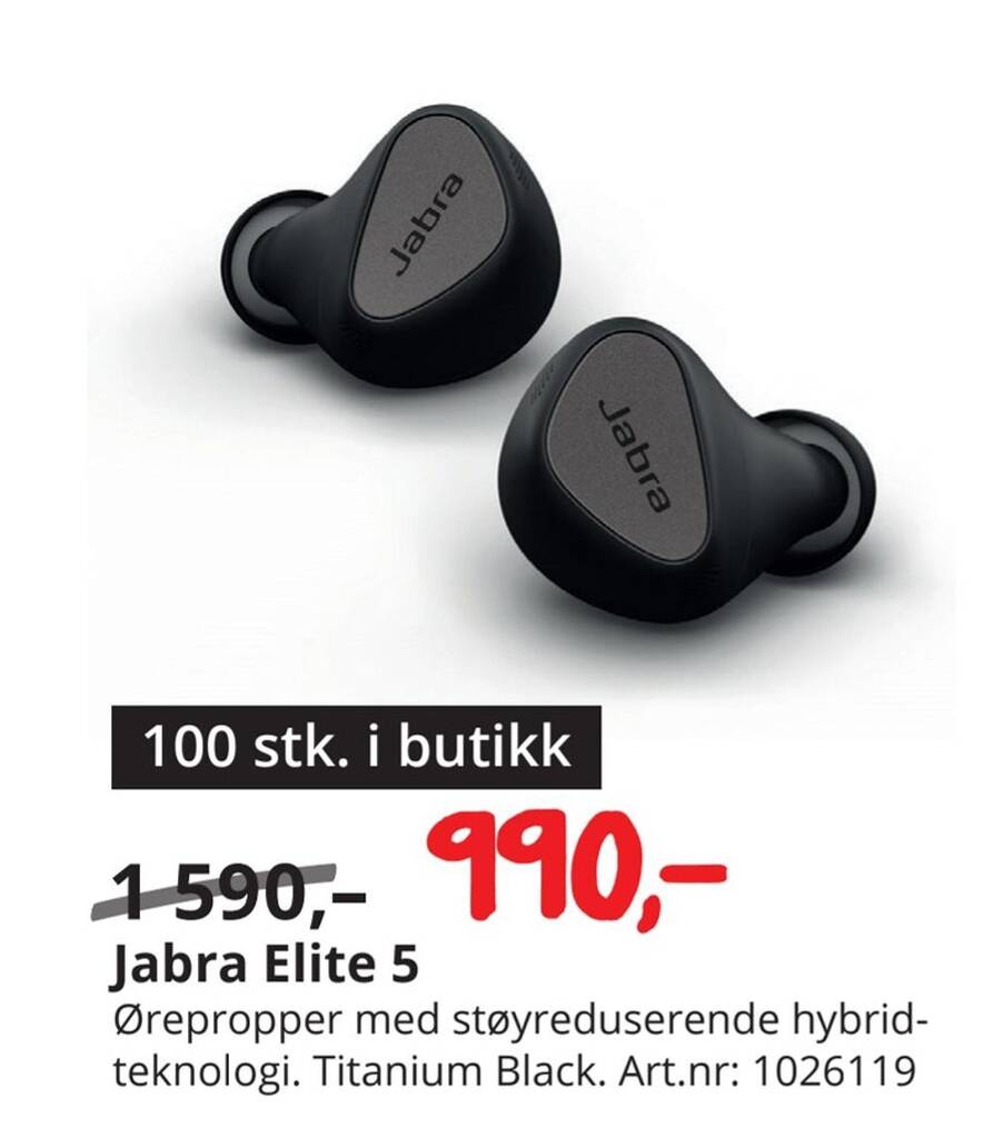 Jabra elite 5 tilbud hos NetOnNet